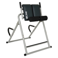 Inversion table with inline branding on a white background