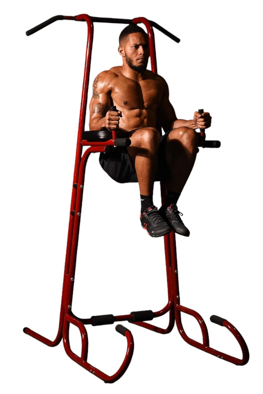 Stamina X Power Tower with VKR station for pull-ups, dips, and core workouts in a home gym Lifestyle