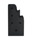 Black storage kit for weights on a white background