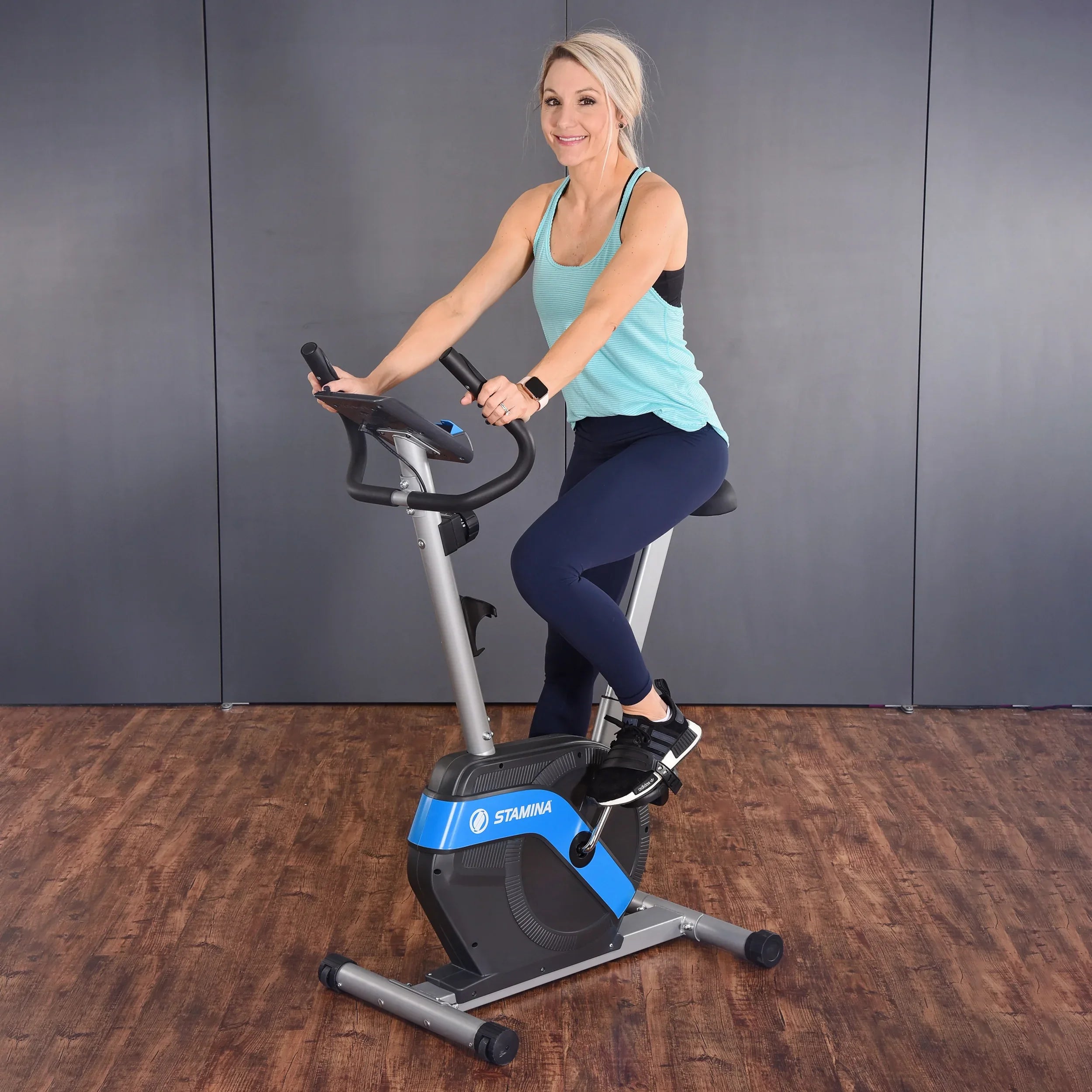 stamina stationary bicycle Upright Bike - Cardio + Strength Workout hidepartlist adidas STRIKER II Team Color:oldlace action arms provide an