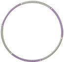 Gray and purple exercise hoop on a white background