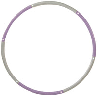 Gray and purple exercise hoop on a white background