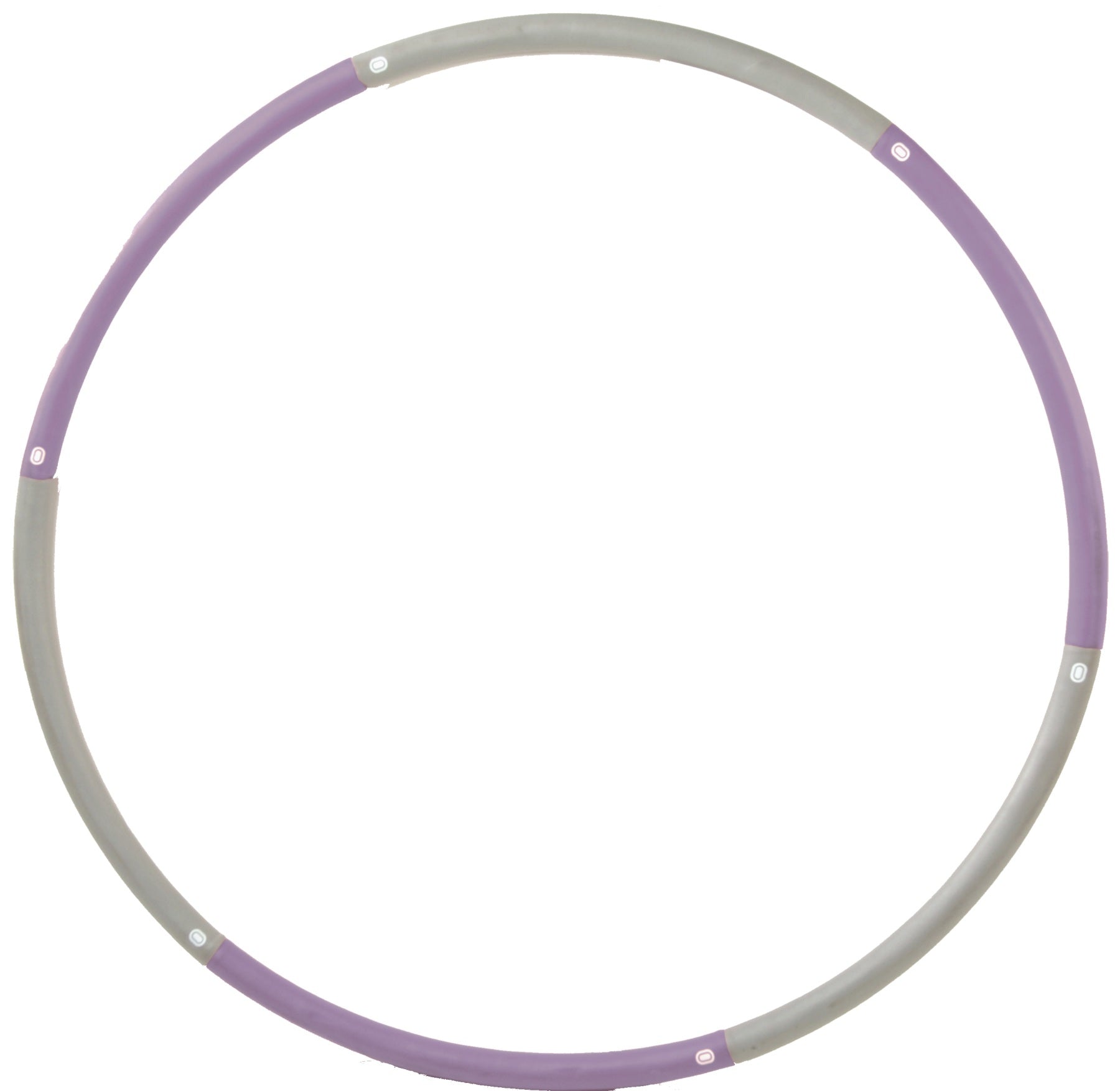 Gray and purple exercise hoop on a white background