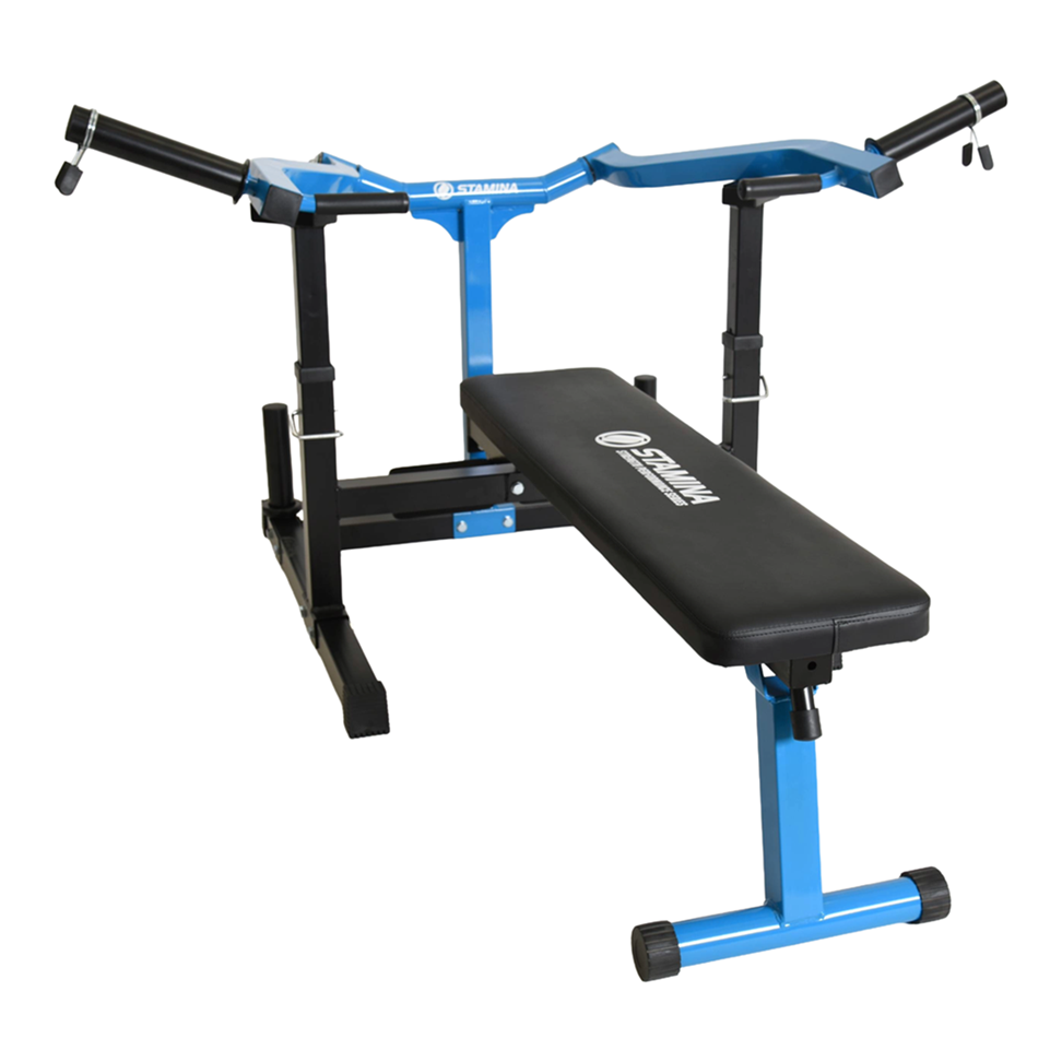 Stamina Bench Press Machine 50-3100 with connected press arms and cushioned bench for home chest workouts MAIN 2