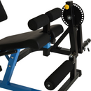 Black and blue weight bench Stamina Leg Extension and Curl Machine 50-3200 for home strength training and lower body workouts