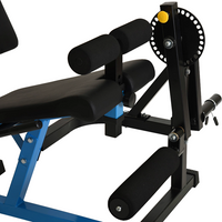 Black and blue weight bench Stamina Leg Extension and Curl Machine 50-3200 for home strength training and lower body workouts