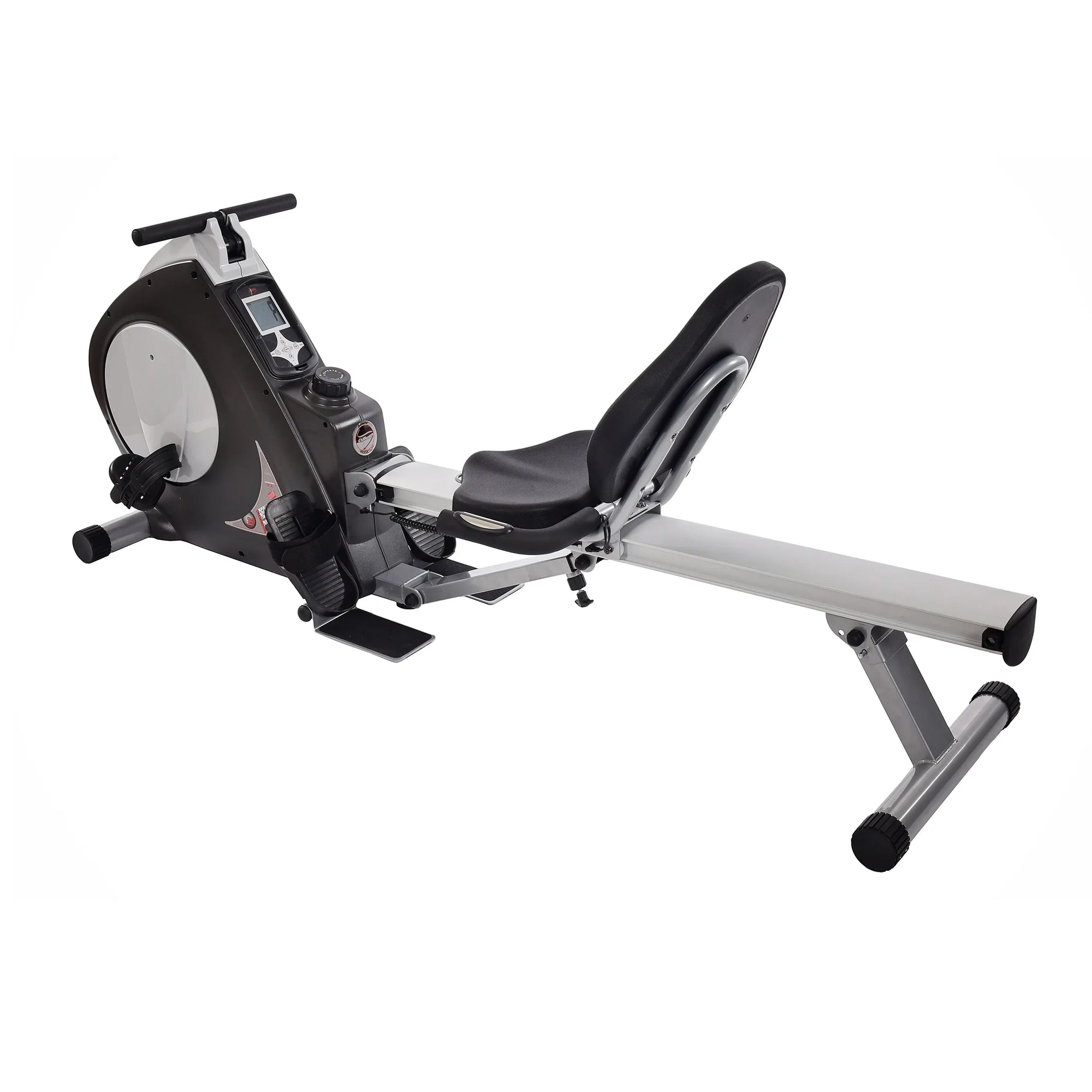 recumbent bike exercise equipment on a white background