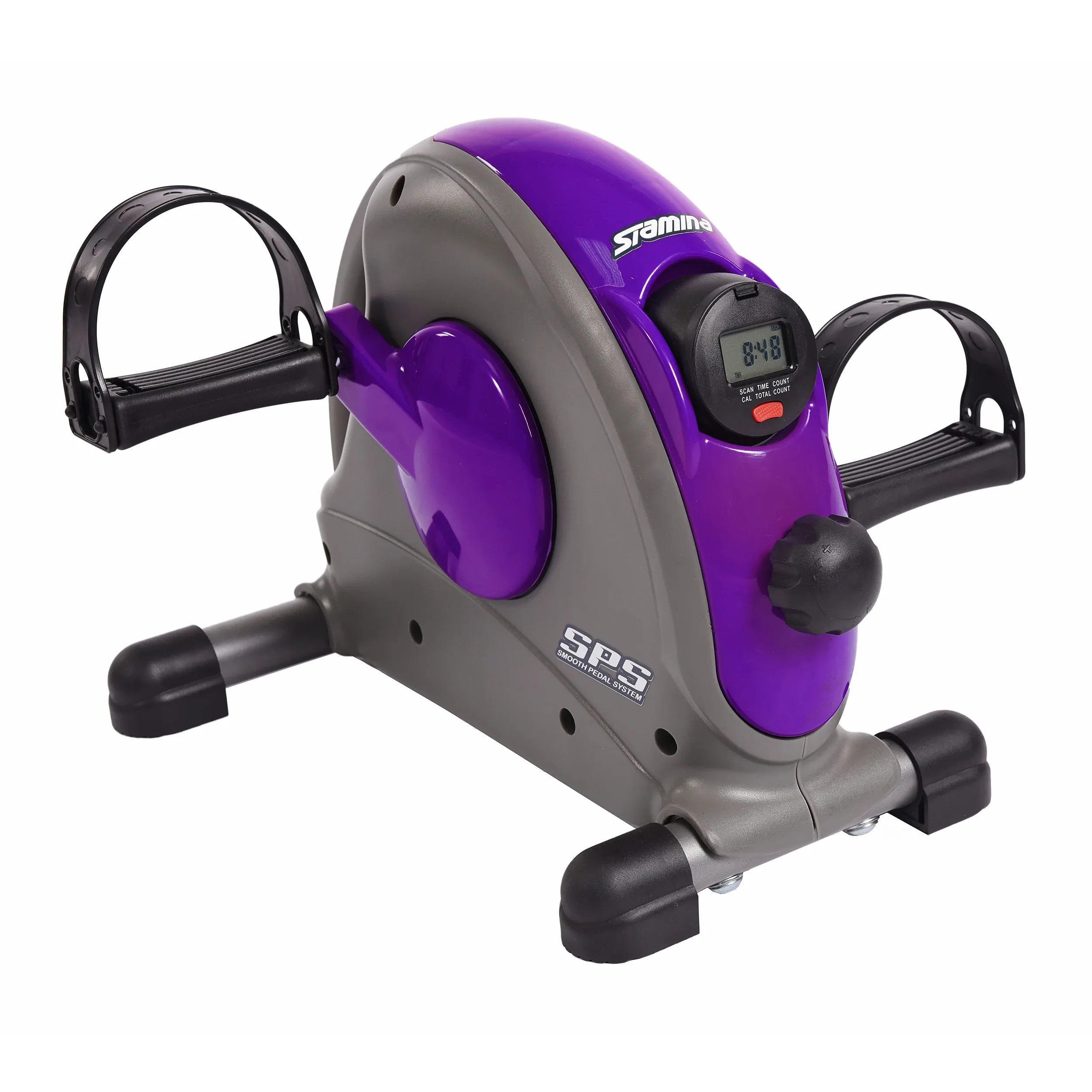 Stamina Mini Exercise Bike with Smooth Pedal System - Purple