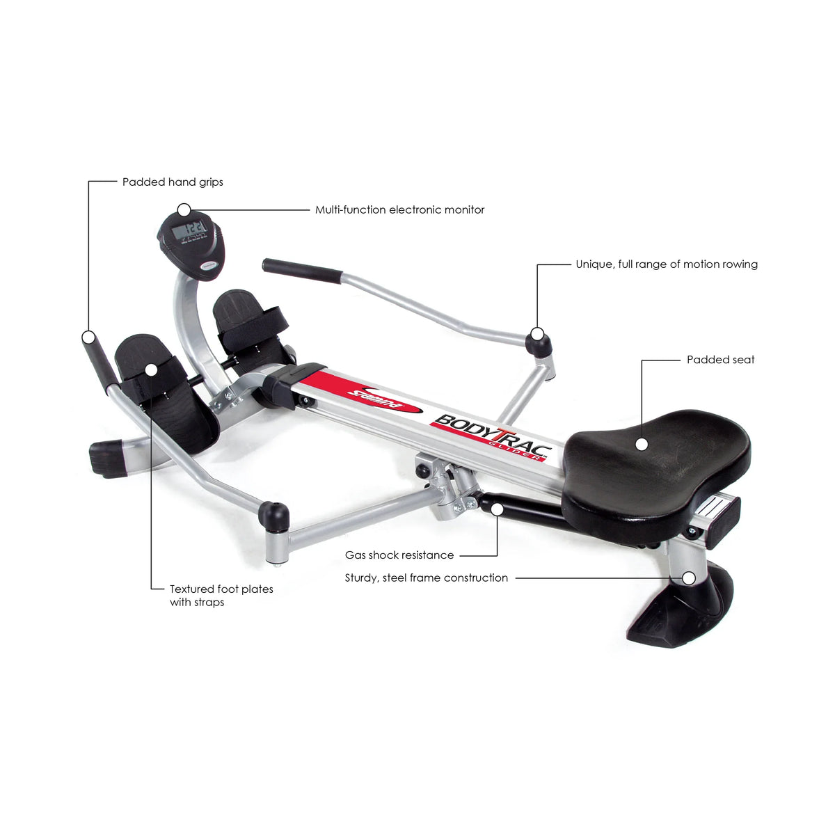 Portable Rowing Machine For Home - BodyTrac Glider | Stamina Products