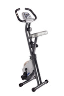 Cardio Exercise bike with digital display on a white background