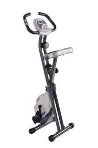 Cardio Exercise bike with digital display on a white background