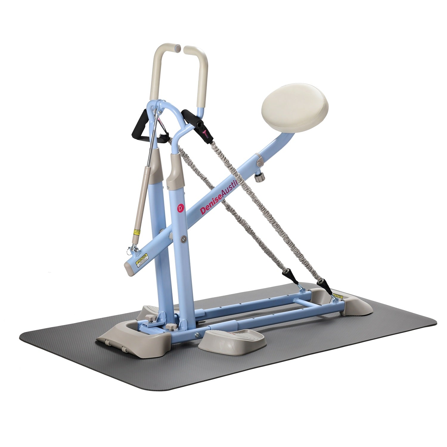Physical therapy device on a gray mat with a white background