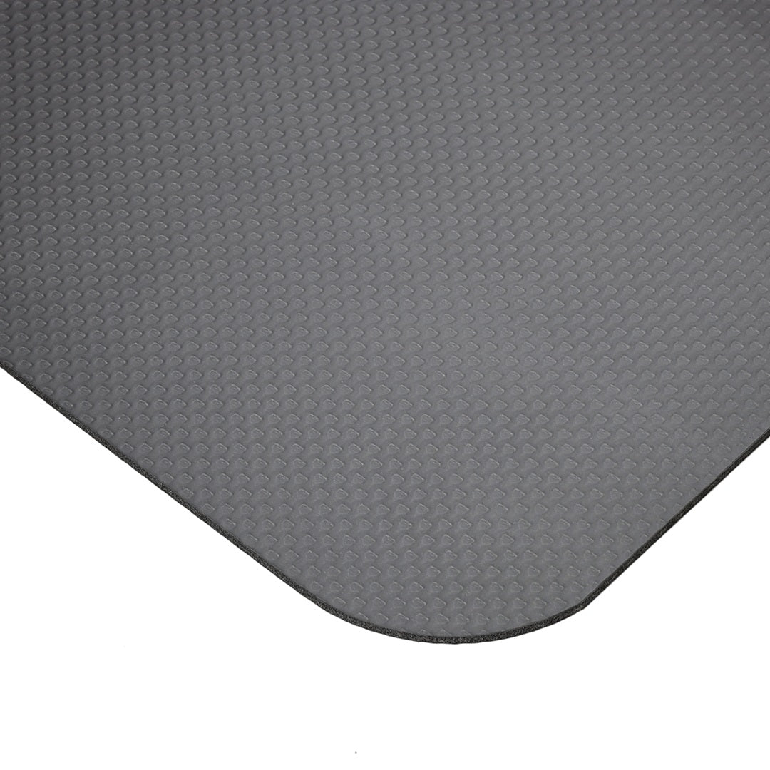 Gray textured mat on a white background