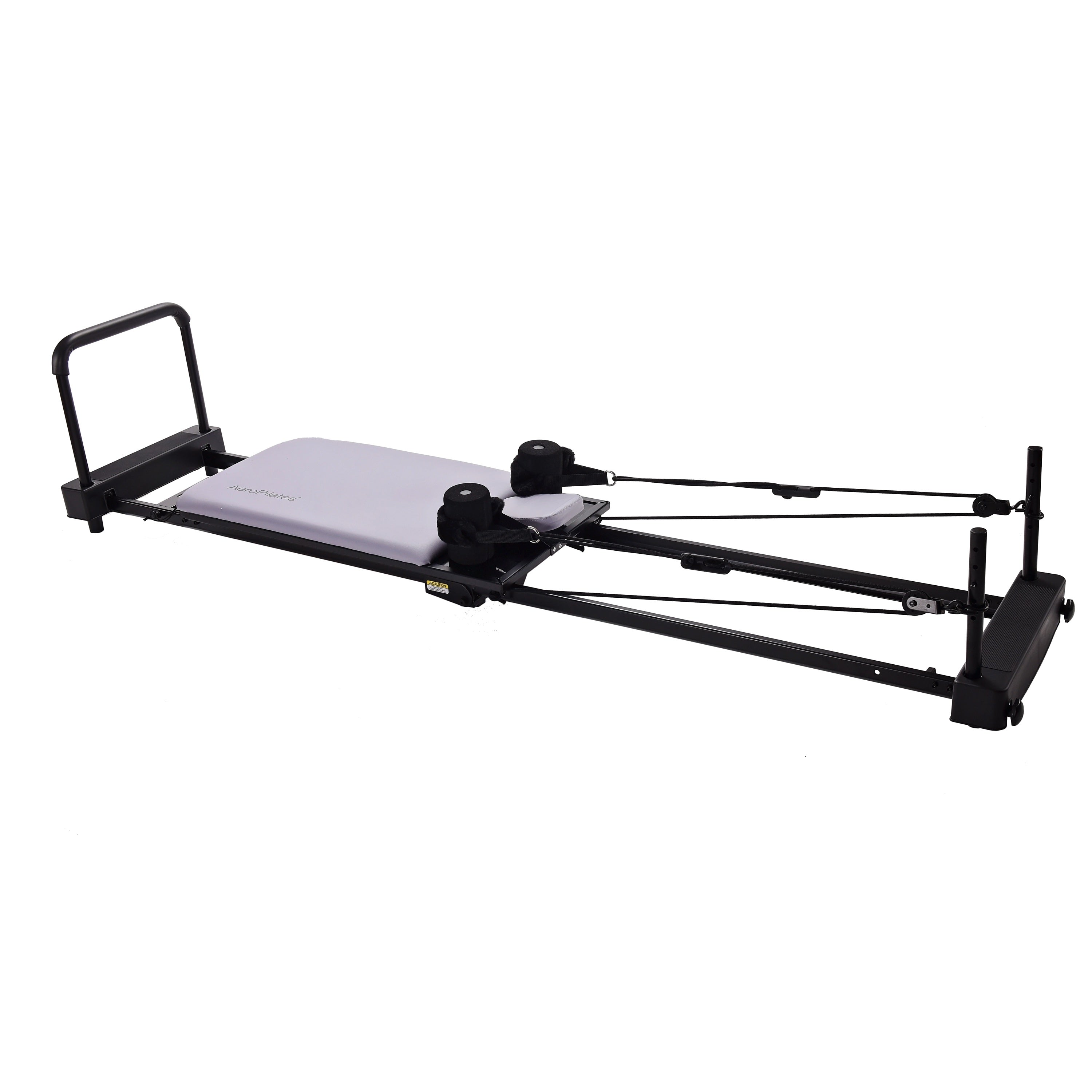 Pilates reformer on a white background