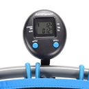 Digital counter on a blue and silver trampoline with 'JumpSport' branding.