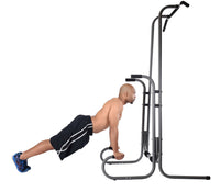 Man using a pull-up bar on a white background 1690 tower