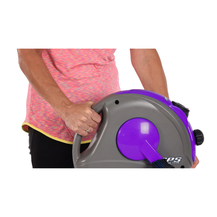 Purple Stamina Mini Exercise Bike with Smooth pedal System side view photo