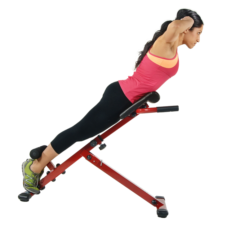 Woman workout on Stamina X Hyper Bench