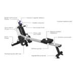 stamina x magnetic rowing machine with electronic monitor