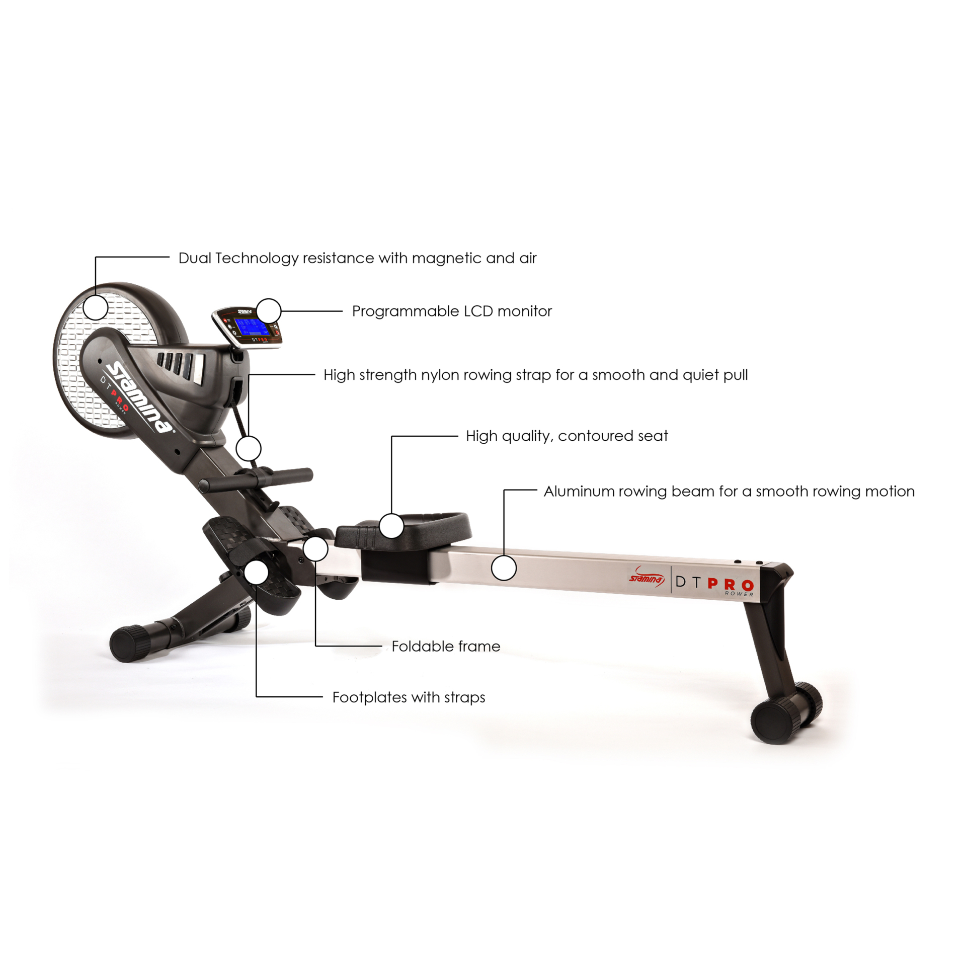Stamina DT Pro Rower | Indoor Pro Rowing Machine | Home Rower
