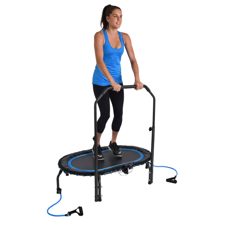 Woman exercising on Stamina InTone Oval Fitness Trampoline