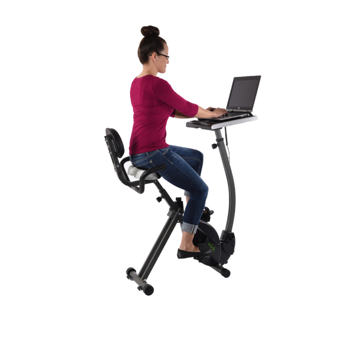 Working while workout on Wirk Exercise Bike