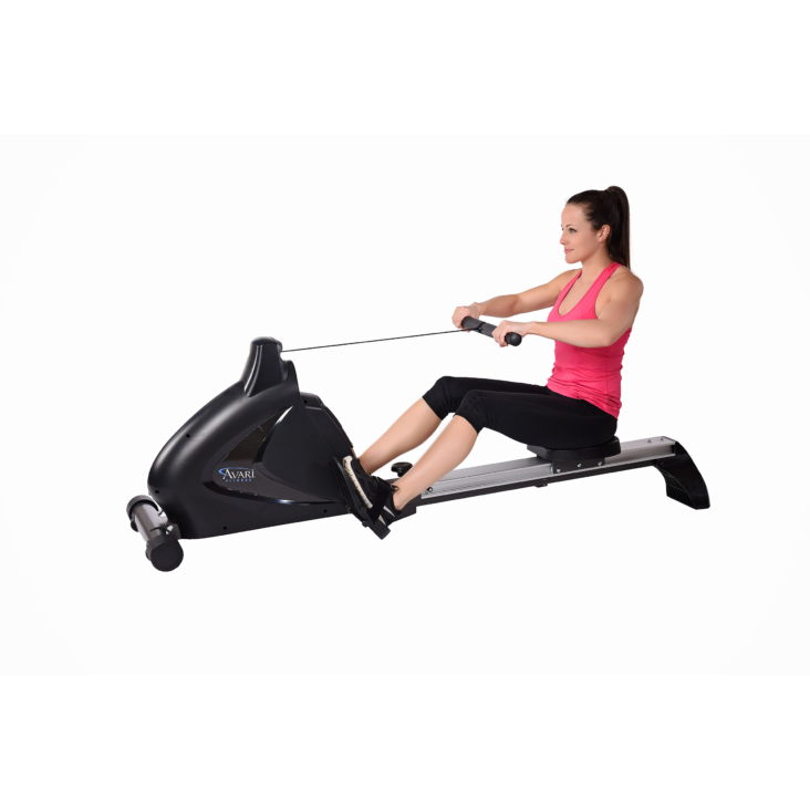 Woman workout Avari Programmable Magnetic Rower
