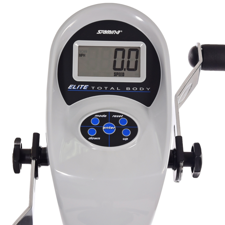 Stamina Elite Total Body Recumbent Bike LED Monitor close view.