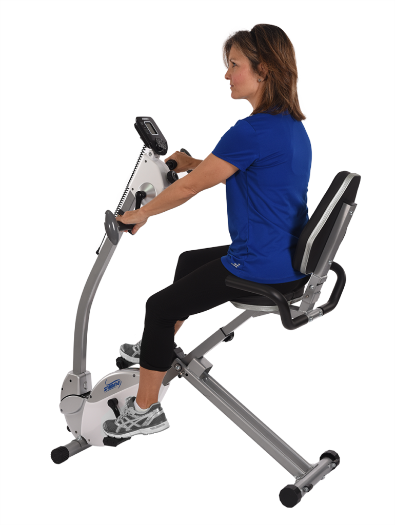 Recumbent Exercise Bike with Upper Body Exerciser - Stamina Products