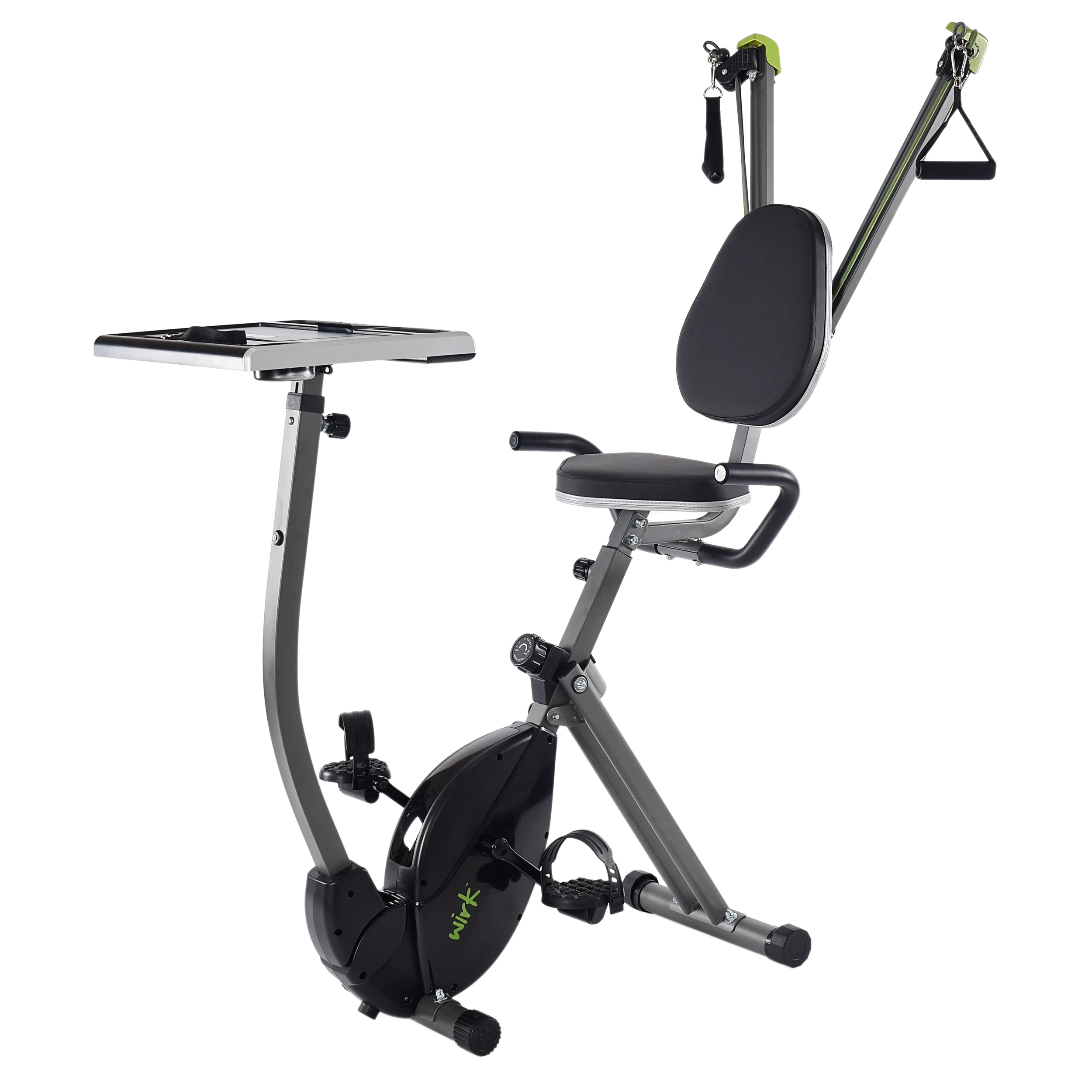 Foldable Wirk Ride Exercise Bike, Workstation and Strength System Product Photo.
