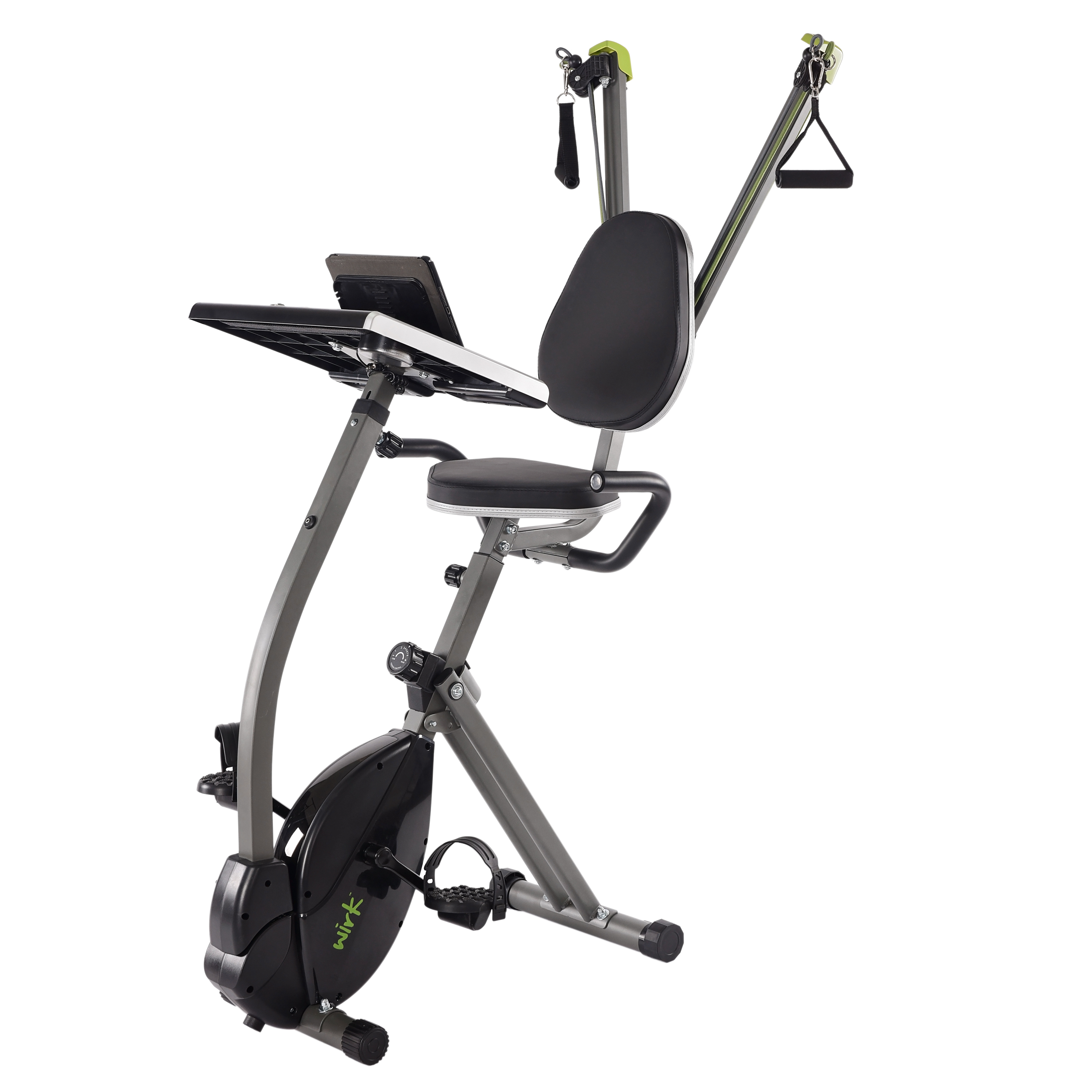 WIRK Ride Cycling Exercise Bike Stand-Up Workstation Laptop Computer Tablet Desk