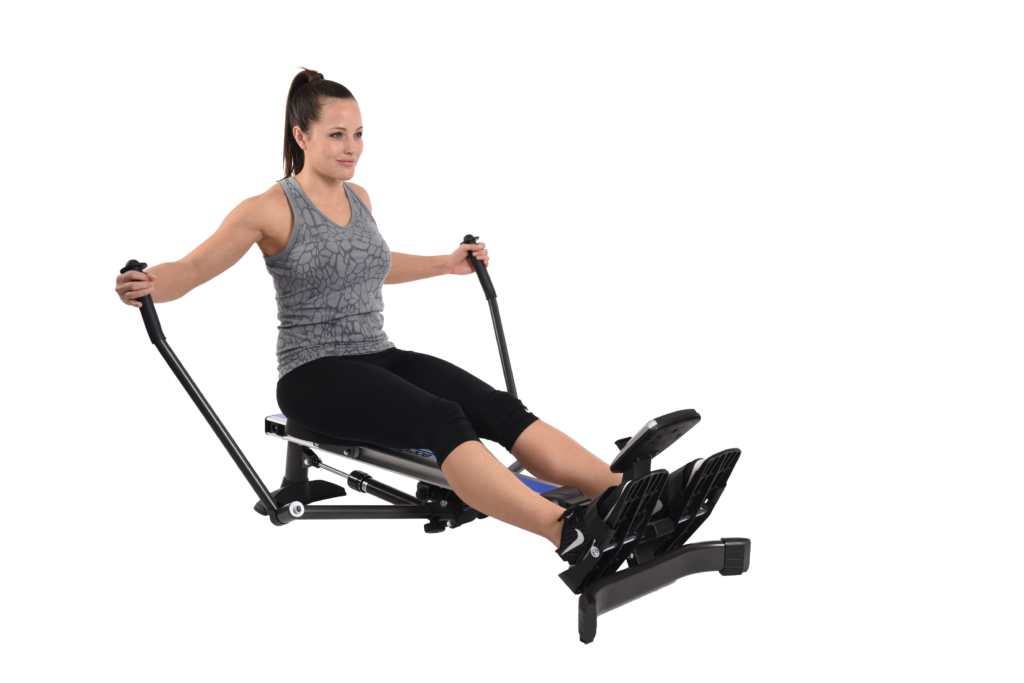 BodyTracGlider 1060 rowing machine exercise at home gym use space saving