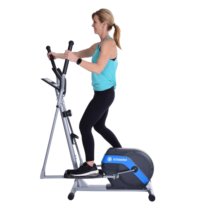 Woman workout on Stamina Elliptical Trainer 703
