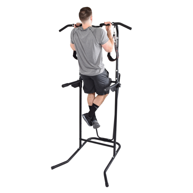 Man pulling up using the stamina power tower with bars