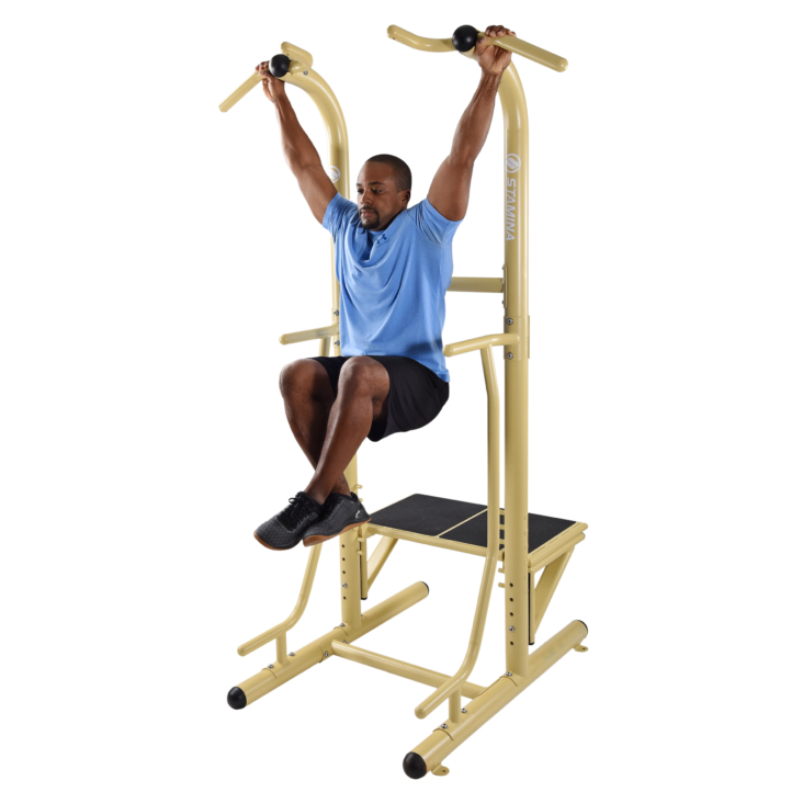 Man workout on Outdoor Power Tower Pro Pull up Station