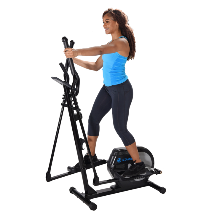 Woman workout on Stamina Elliptical Trainer 1704